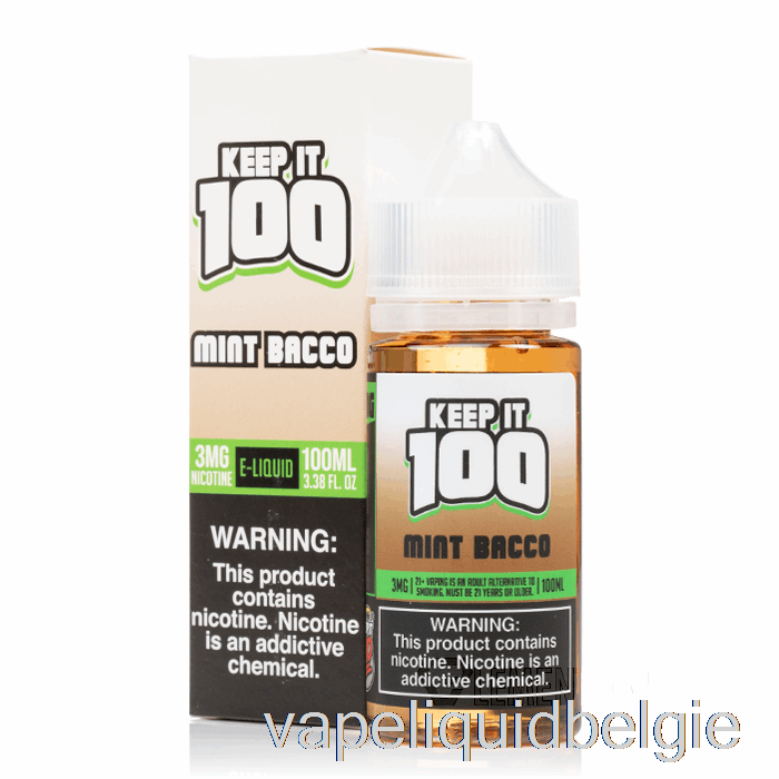 Vape Vloeibare Muntbacco - Bewaar Het 100 - 100 Ml 6 Mg